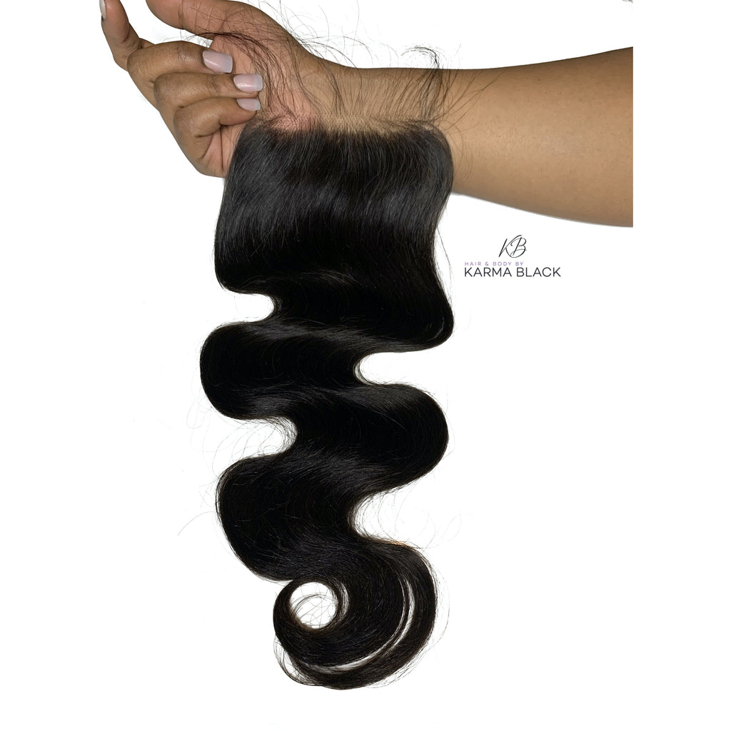 HD Lace Closure Body Wave Brazilian HAIR BY KARMA BLACK HD Lace Closure: 4X4 HD lace closures, 5X5 HD lace Closures