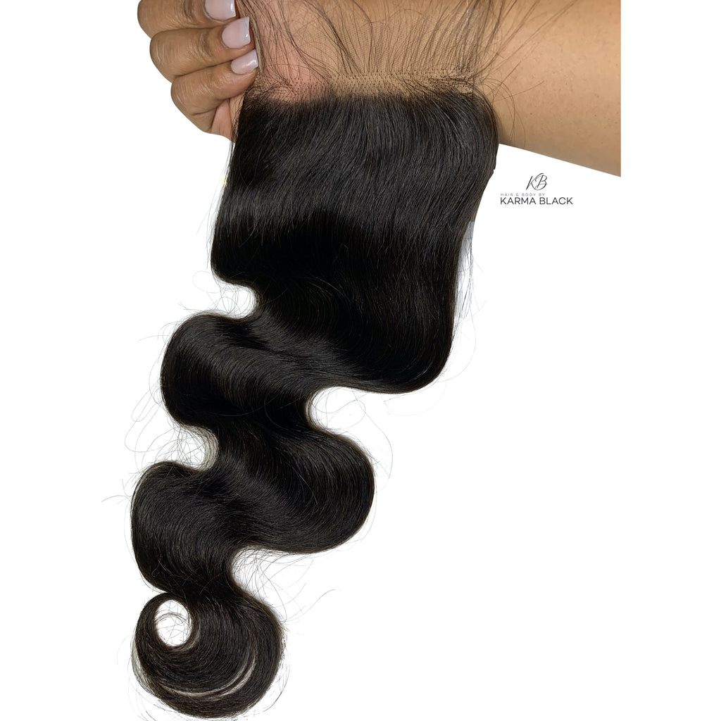 HD Lace Closure Body Wave Brazilian HAIR BY KARMA BLACK HD Lace Closure: 4X4 HD lace closures, 5X5 HD lace Closures