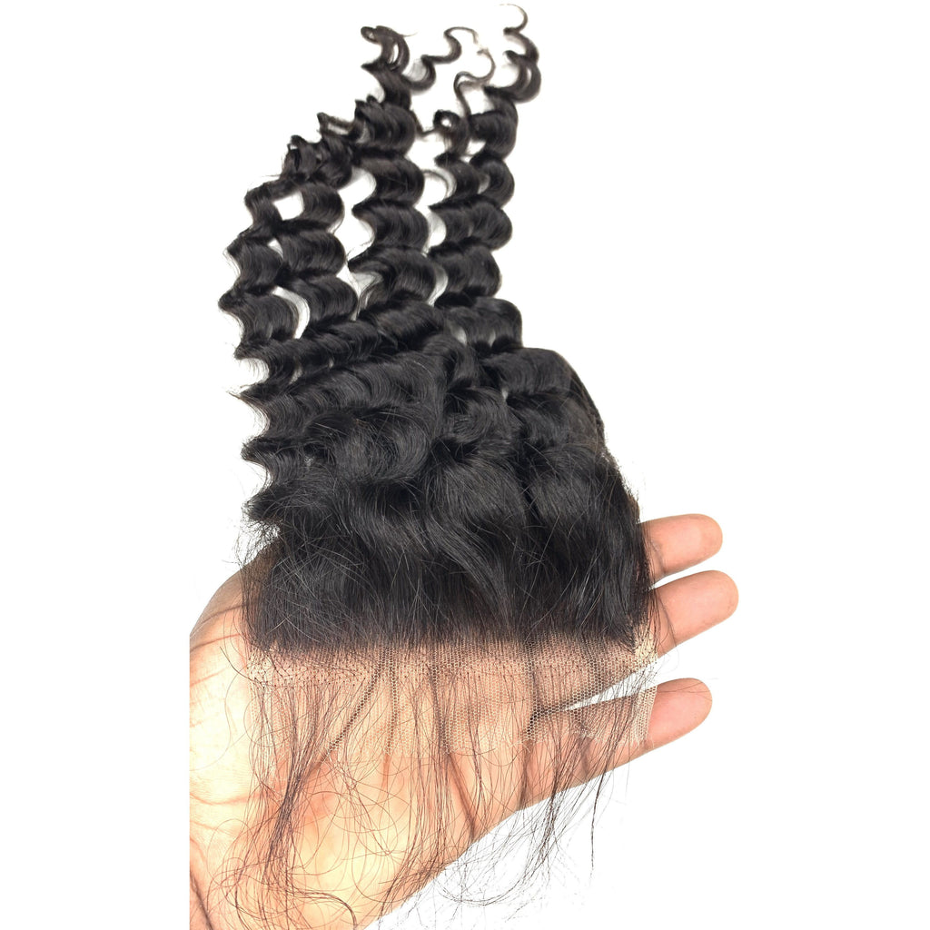 HD Lace Closure Deep Wave Brazilian HAIR BY KARMA BLACK HD Lace Closure Deep wave | illusion lace Closure | Transparent Lace