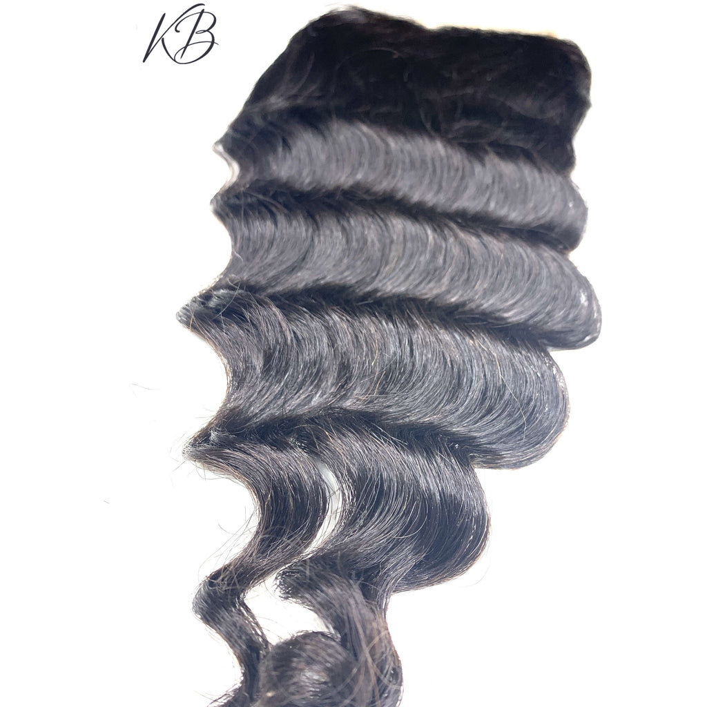 Transparent Brazilian Loose deep Closure