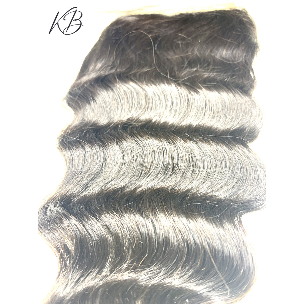 Transparent Brazilian Loose deep Closure
