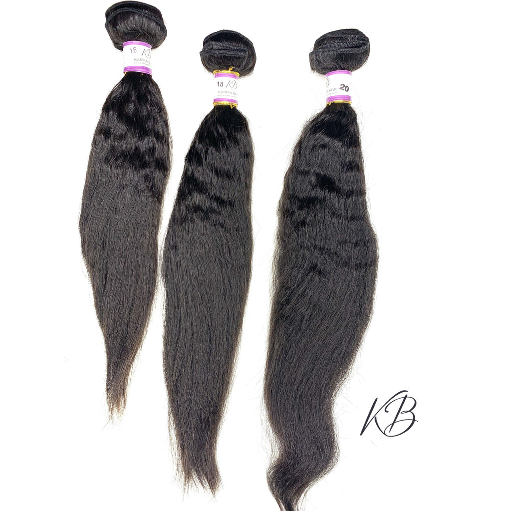 3 pcs BUNDLES KINKY STRAIGHT VIRGIN HAIR