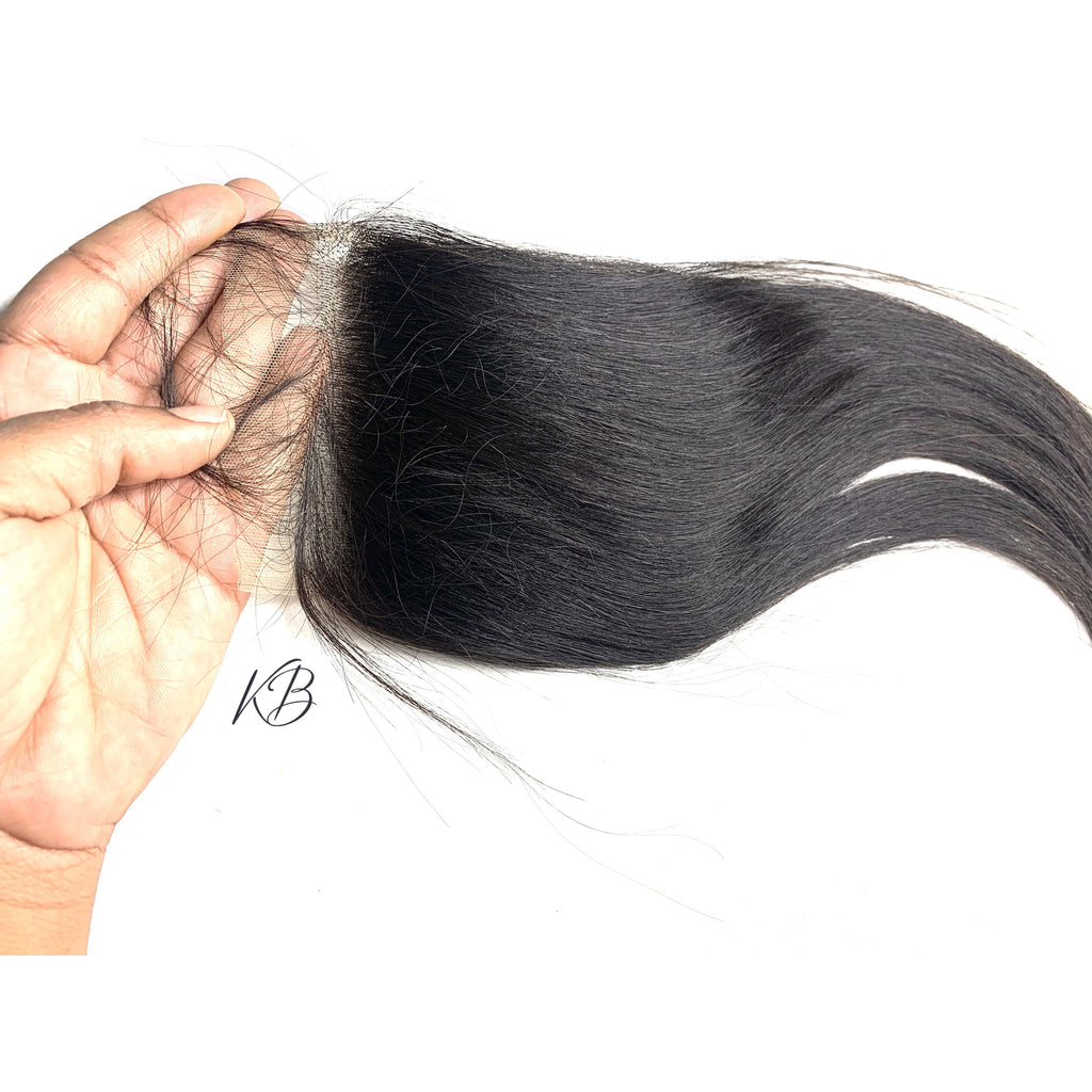 Transparent Lace Closure Straight Brazilian