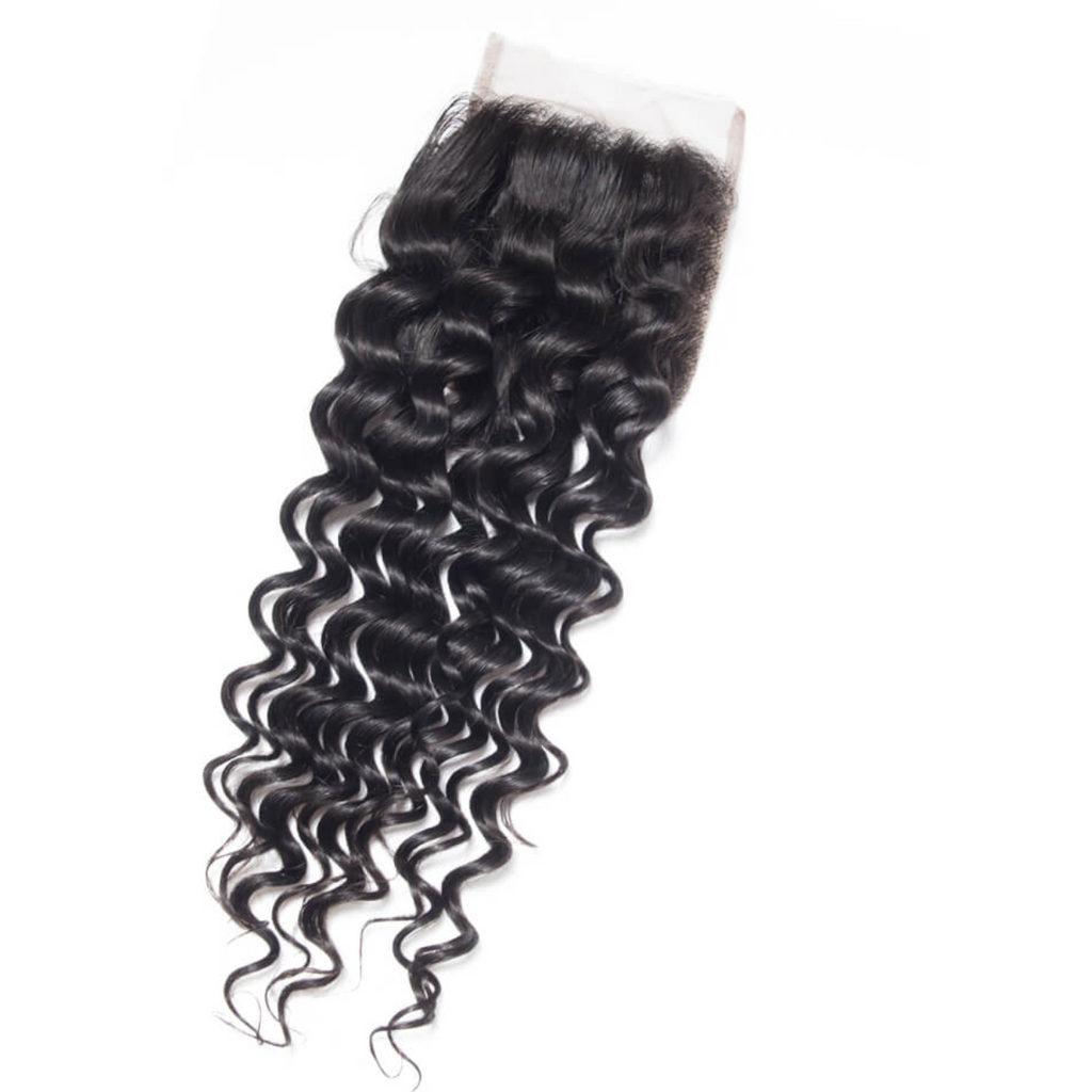 HD Lace Closure Deep Wave Brazilian HAIR BY KARMA BLACK HD Lace Closure Deep wave | illusion lace Closure | Transparent Lace